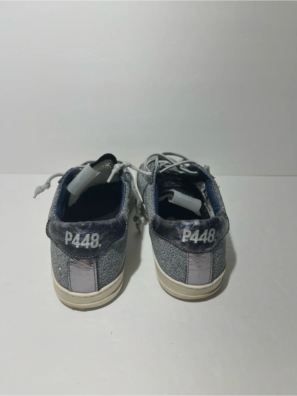 😍 P448 Low-Top Sneakers in Black and Silver Glitter size 39